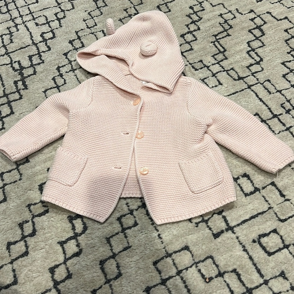 Gap baby 6-12 month pink bear jacket